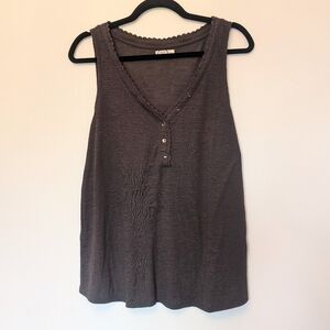Maurice's Grey Henley Tank - Size XXL